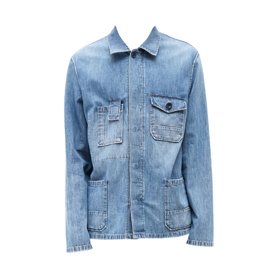 S50DL0443S30514468 Maison Margiela Pockets Shirt Jacket Indigo - 대표 이미지 #1
