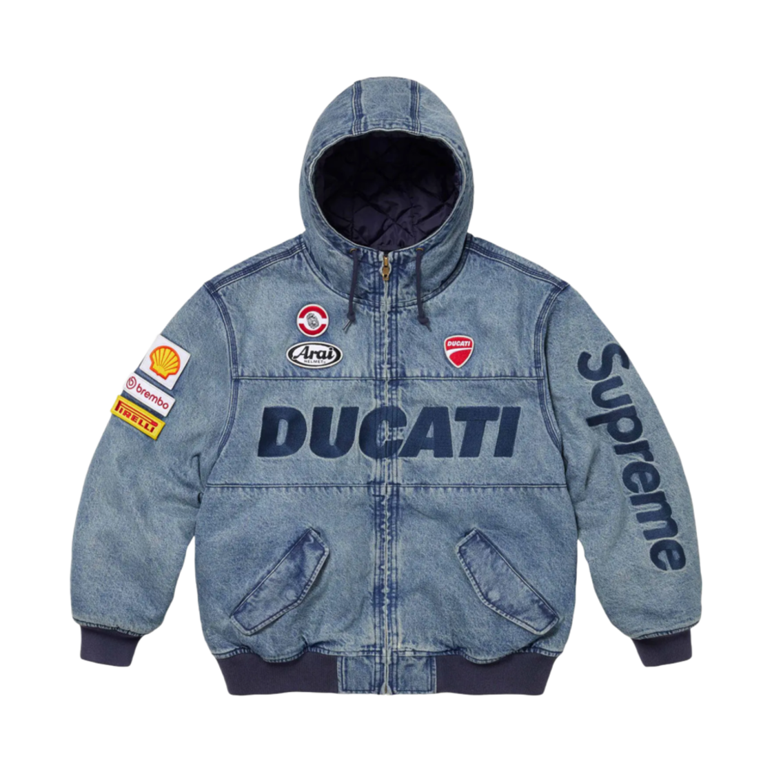 슈프림 x 디키즈 후드 워크 자켓 라이트 블루 - 24FW | Supreme | KREAM