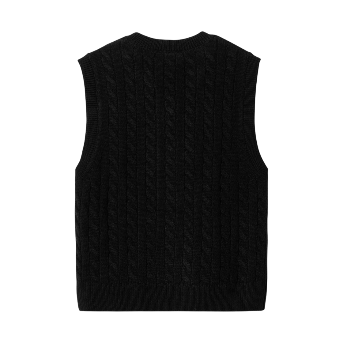 (W) 칼하트 WIP 시그니쳐 니트웨어 베스트 블랙((W) Carhartt WIP Signature Knitwear Vest Black) - 2