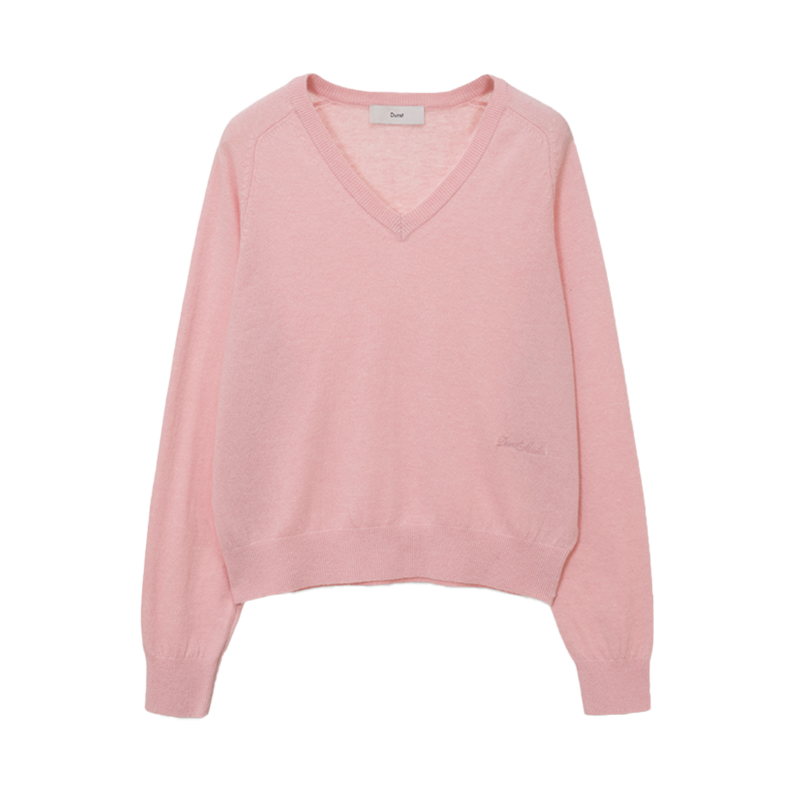 UDSW5A108P1 Dunst Unisex Soft V-Neck Sweater Soft Pink
