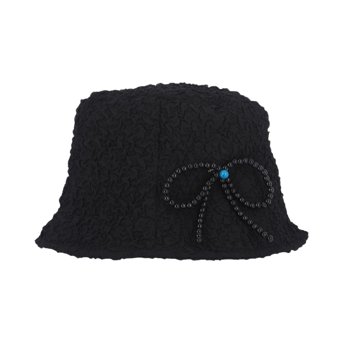 올인컴플리트 펄 크링클 버킷햇 블랙