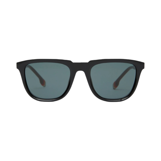 Burberry Stripe Detail Square Frame Sunglasses Black