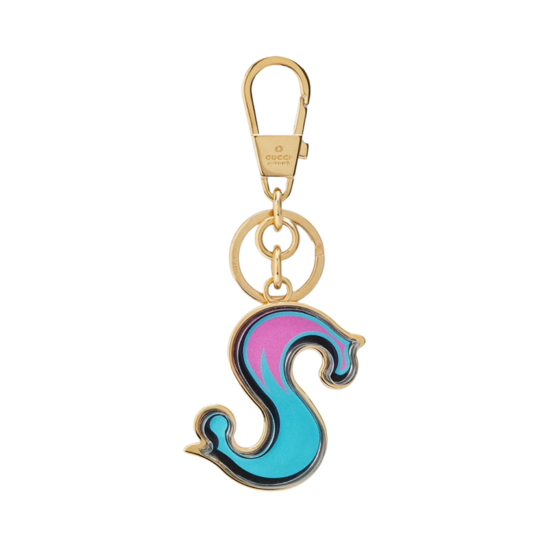 구찌 레터 S 플렉시글라스 키체인 아쿠아마린 다크 핑크(Gucci Letter S Plexiglas Keychain Acquamarine Dark Pink) - 1