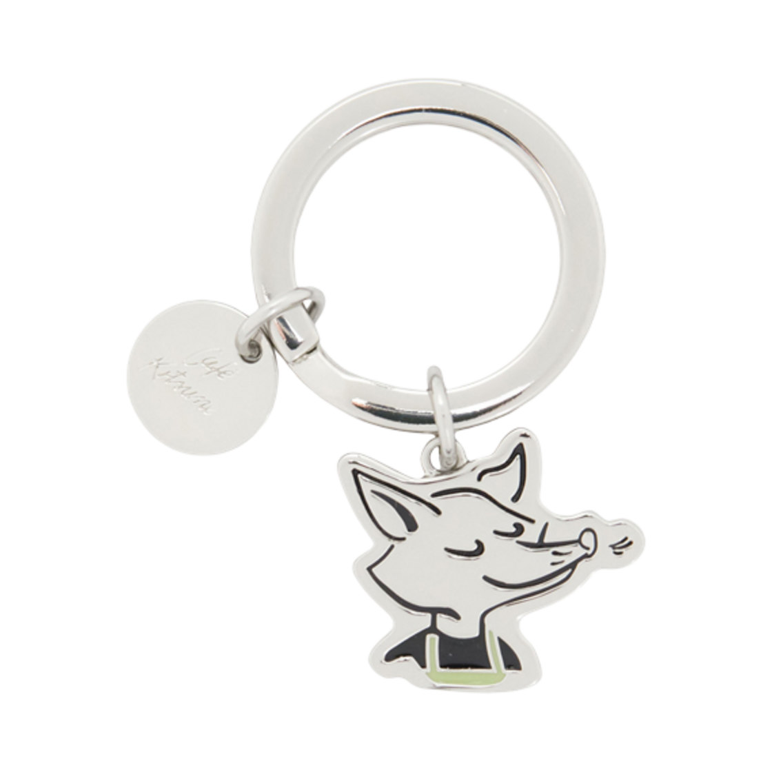 메종 키츠네 바리스타 폭스 키링 실버(Maison Kitsune Barista Fox Key Ring Silver) - 1