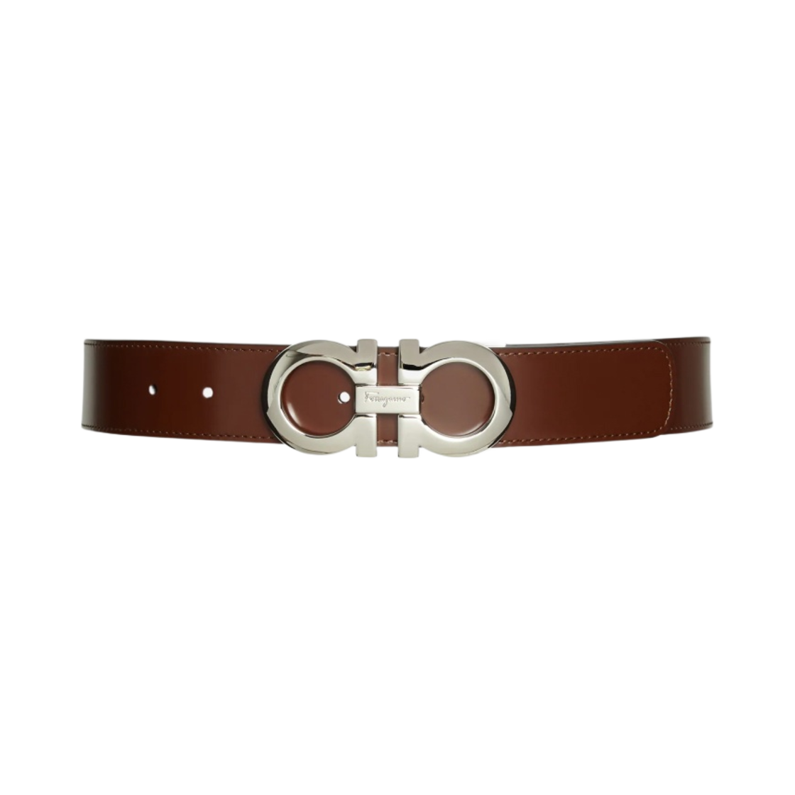 페라가모 리버시블 어드저스터블 간치니 벨트 블랙 빅 설 소일(Ferragamo Reversible and Adjustable Gancini Belt Black Big Sur Soil) - 1