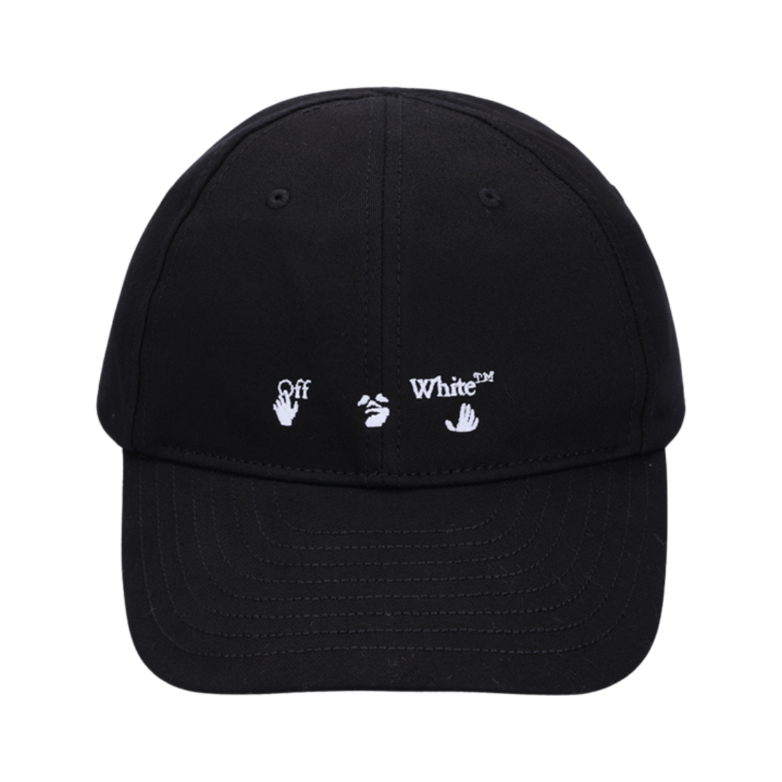 오프화이트 로고 자수 베이스볼 캡 블랙(Off-White Logo Embroidered Baseball Cap Black)