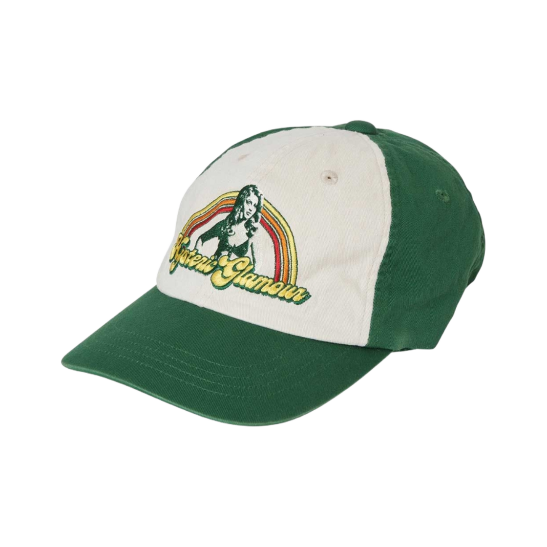 히스테릭 글래머 HG 레인보우 자수 캡 그린(Hysteric Glamour HG Rainbow Embroidered Cap Green)