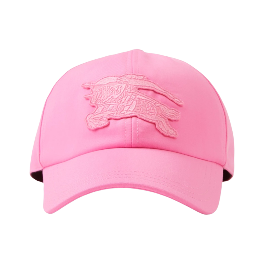 8071748 Burberry EKD Applique Cotton Gabardine Baseball Cap Bubblegum Pink