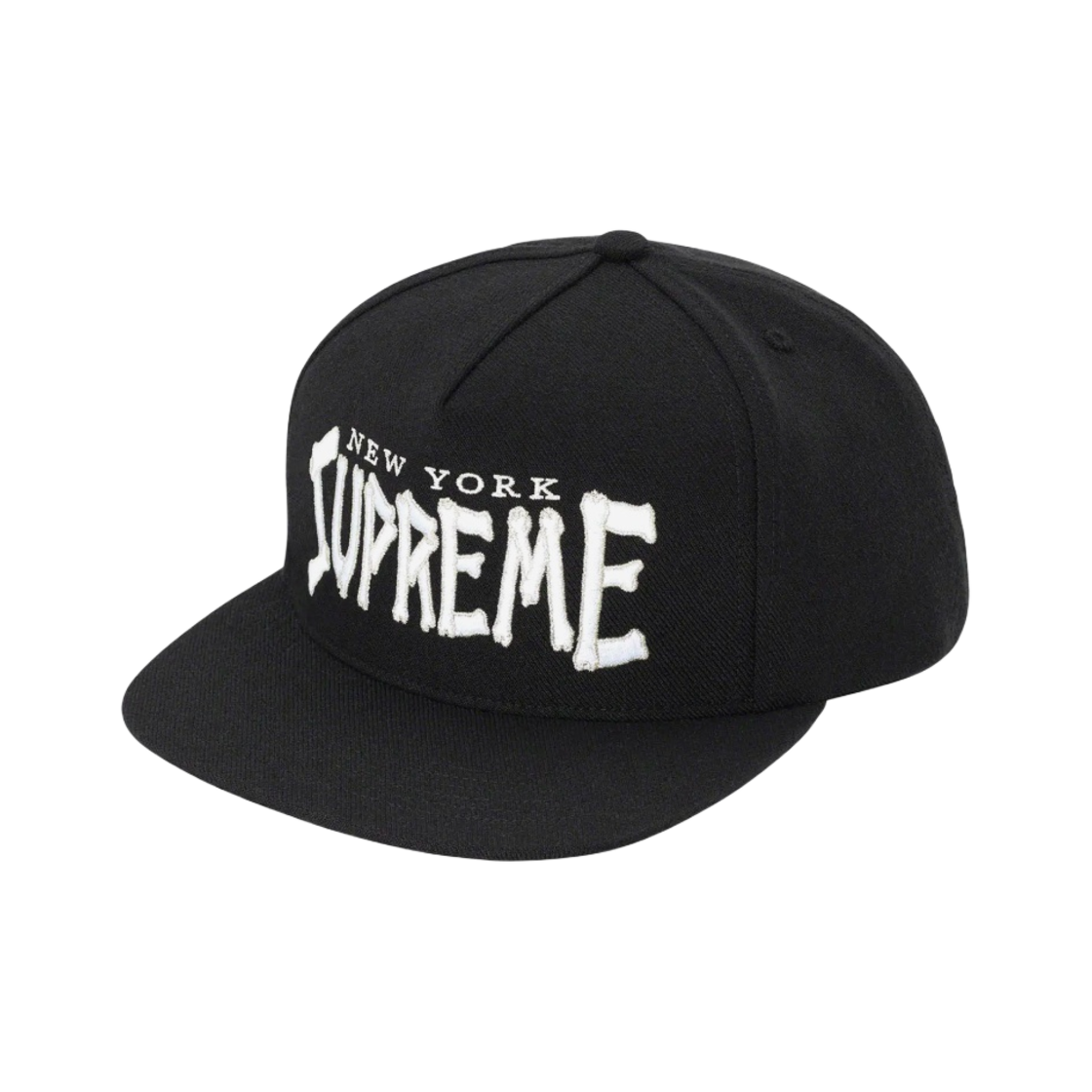 슈프림 본즈 로고 5-패널 캡 블랙 - 21SS(Supreme Bones Logo 5-Panel Black - 21SS)