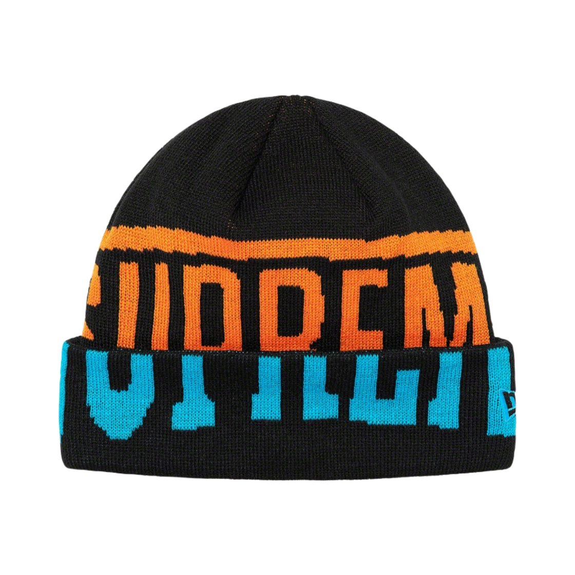 슈프림 뉴에라 투톤 로고 비니 블랙 - 21FW