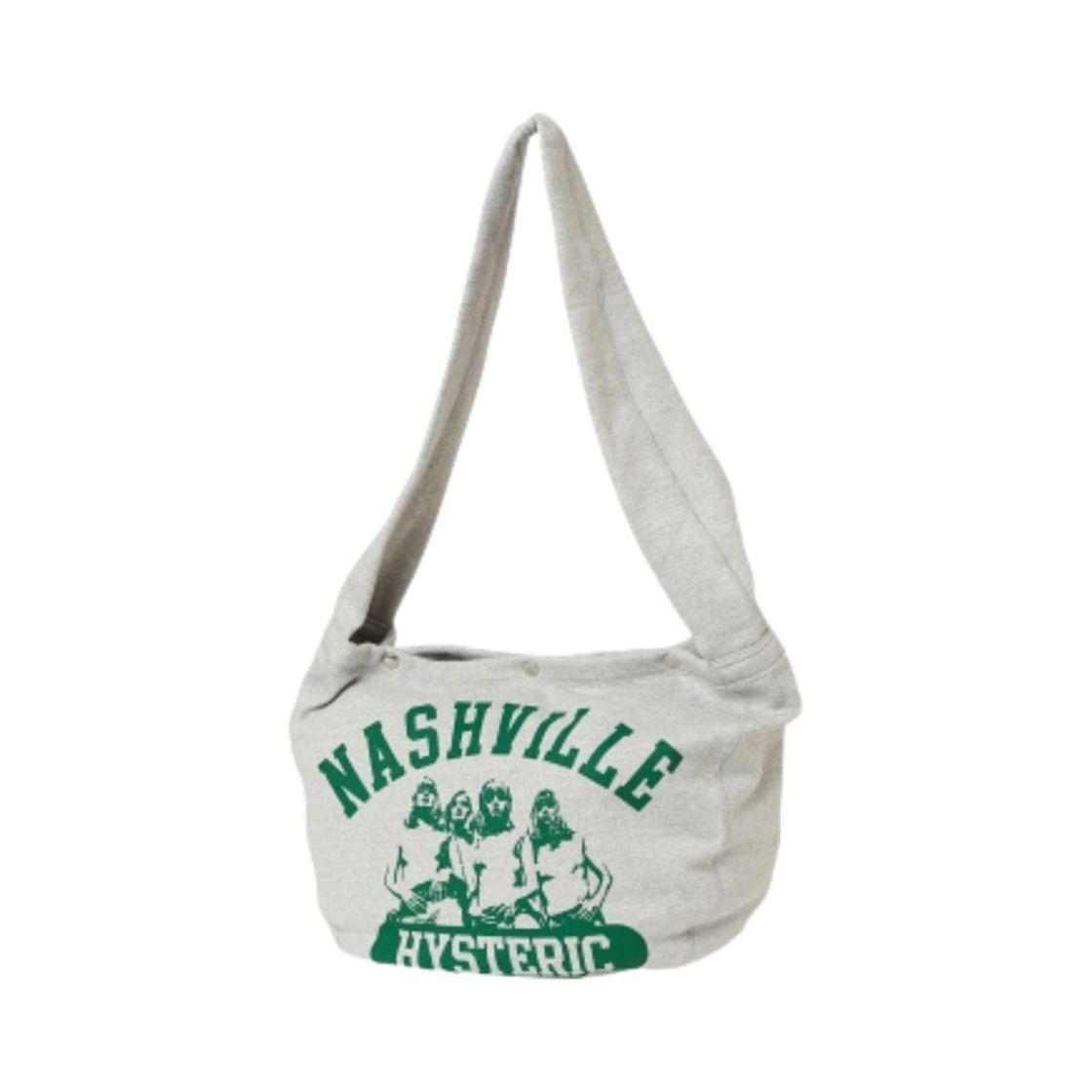 (W) 히스테릭 글래머 내쉬빌 스웨트 뉴스페이퍼 백 탑 그레이((W) Hysteric Glamour Nashville Sweat News Paper Bag Top Gray)