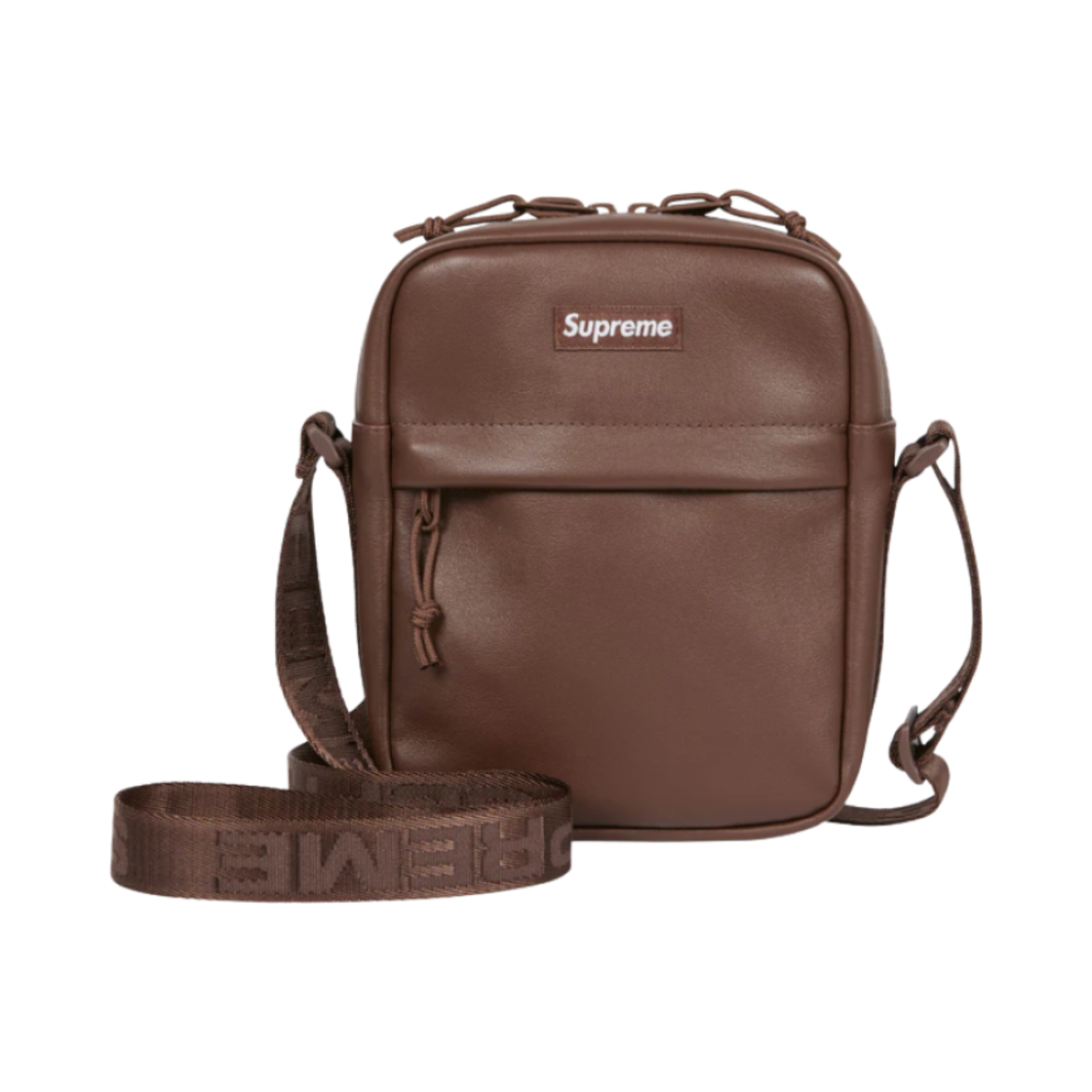- Supreme Leather Shoulder Bag Brown - 24FW