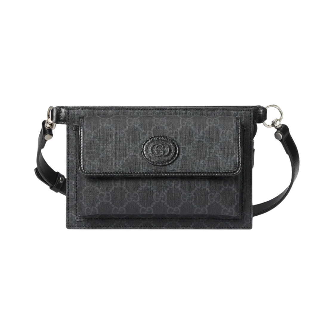 구찌 GG 벨트백 인터로킹 G 블랙 슈프림(Gucci GG Belt Bag with Interlocking G Black Supreme) - 1