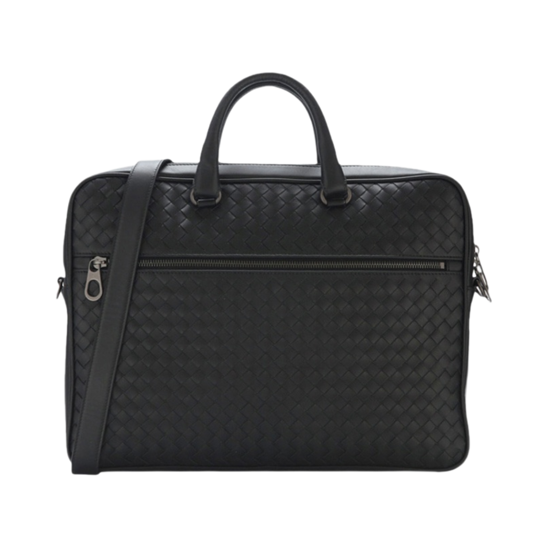 516110V46511000 Bottega Veneta Medium Intrecciato Briefcase in Calfskin Black