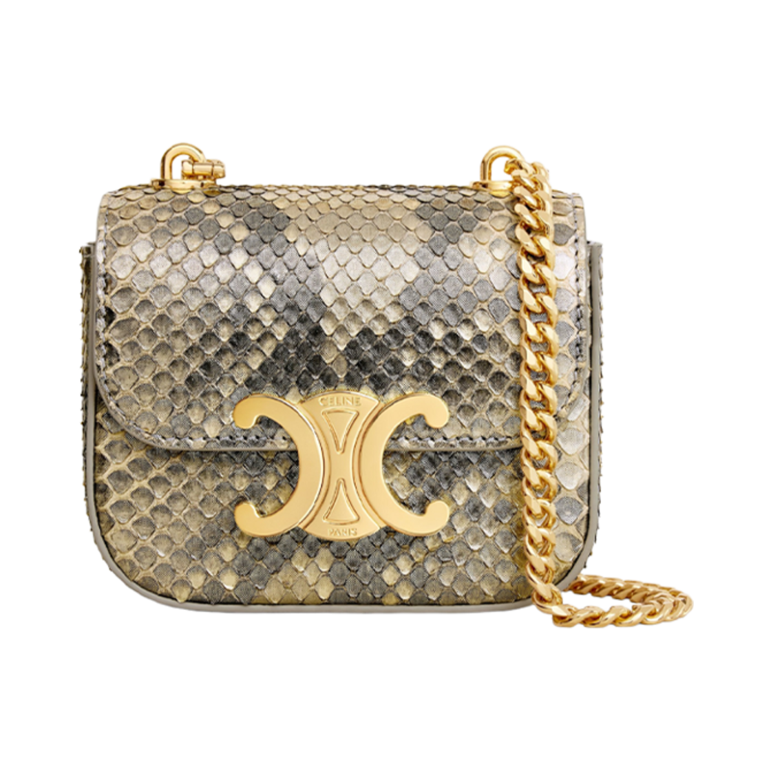 셀린느 미니 체인 클로드 펄리 파이썬 내츄럴(Celine Mini Chain Claude in Pearly Python Natural) - 1