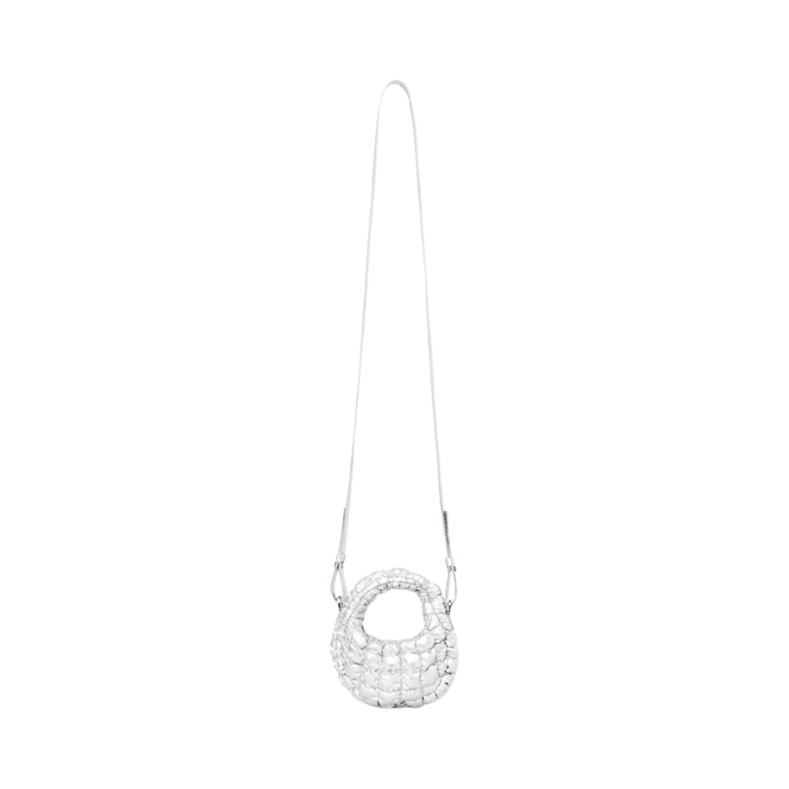 코스 퀼티드 나노 크로스바디백 실버(COS Quilted Nano Crossbody Bag Silver)