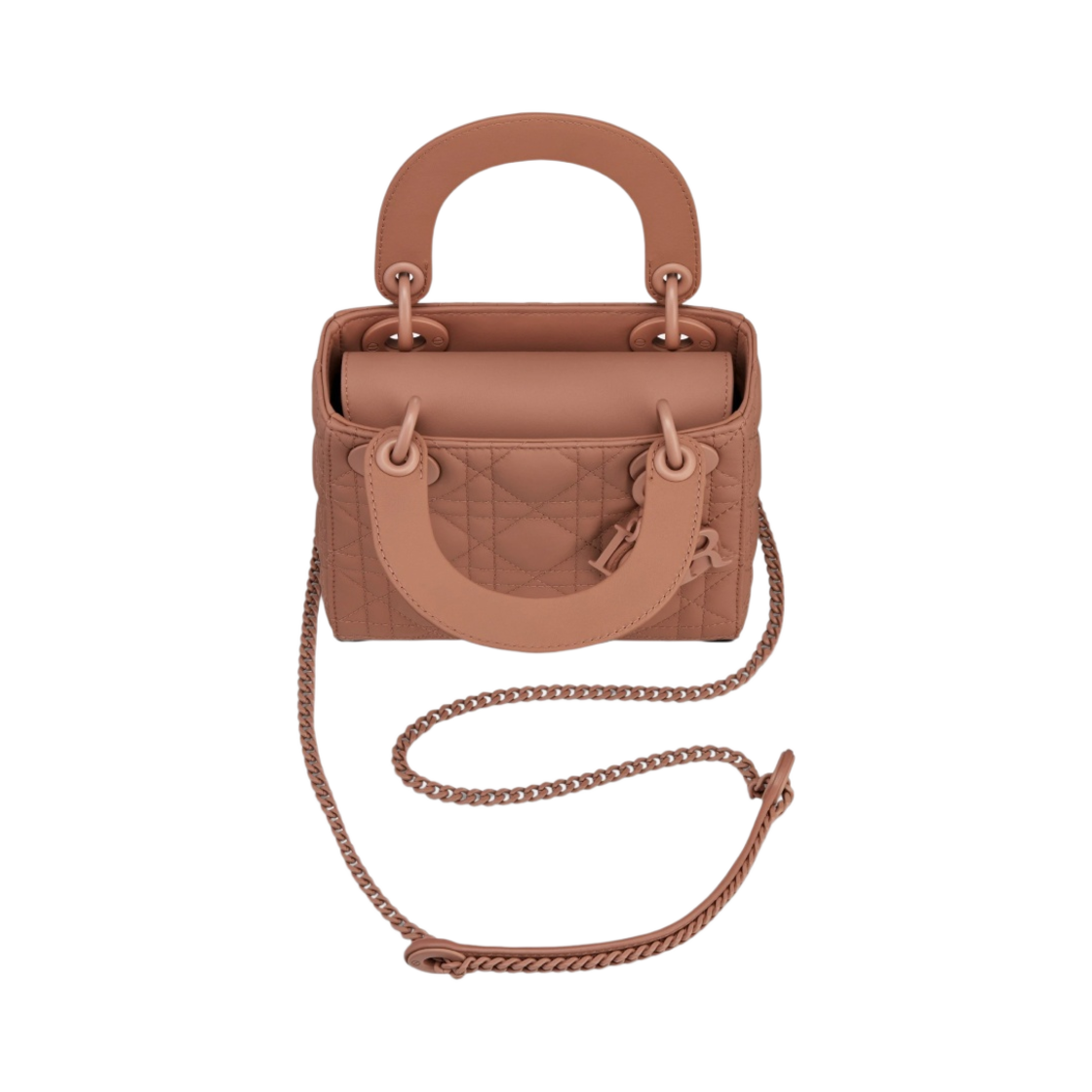 디올 미니 레이디백 울트라 매트 까나쥬 카프스킨 블러쉬(Dior Mini Lady Bag Ultramatte Cannage Calfskin Blush) - 3