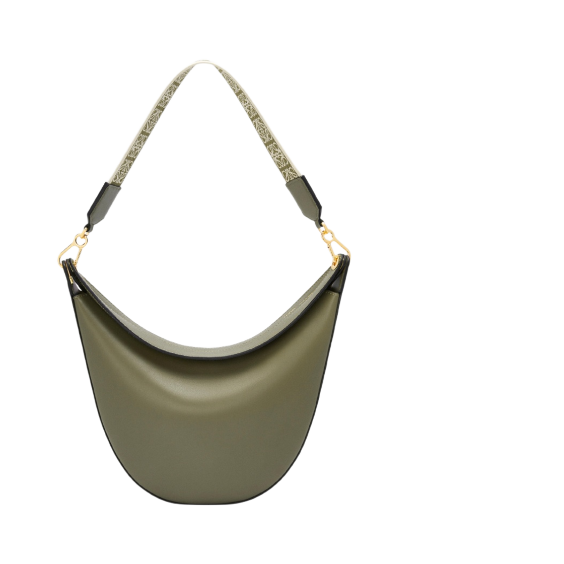 로에베 루나백 사틴 카프스킨 앤 자카드 아보카도 그린(Loewe Luna Bag in Satin Calfskin and Jacquard Avocado Green) - 4