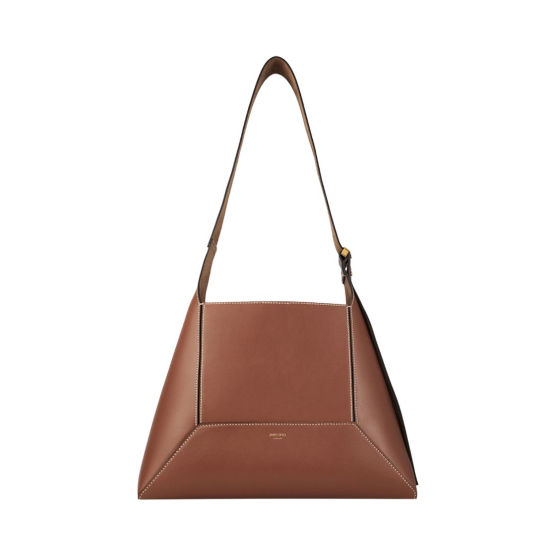 DIAMONDHOBOMPQK027495 Jimmy Choo Diamond Hobo M Leather Shoulder Bag Tan Ecru