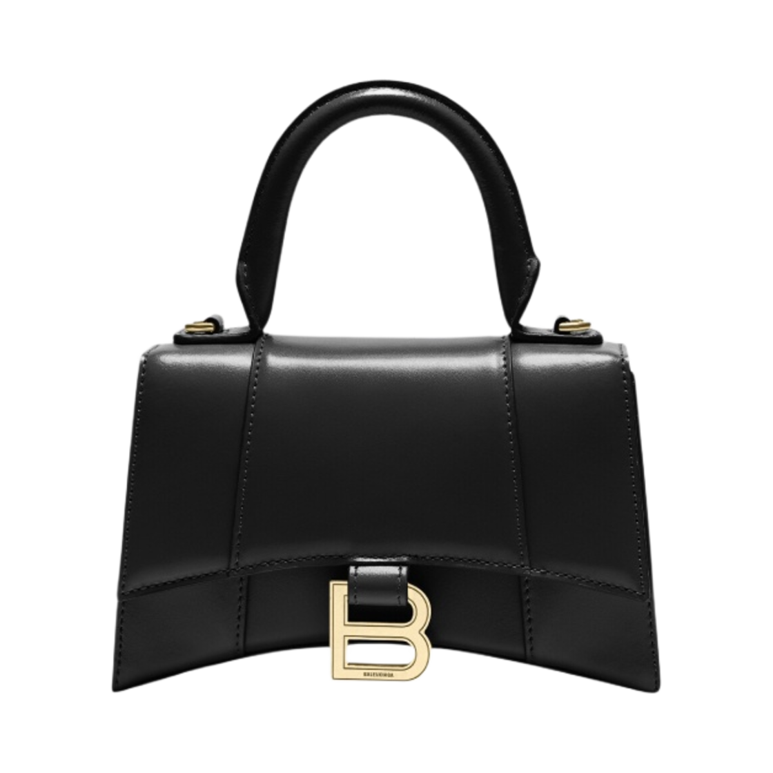 5928331QJ4M1000 Balenciaga Hourglass XS Handbag Black