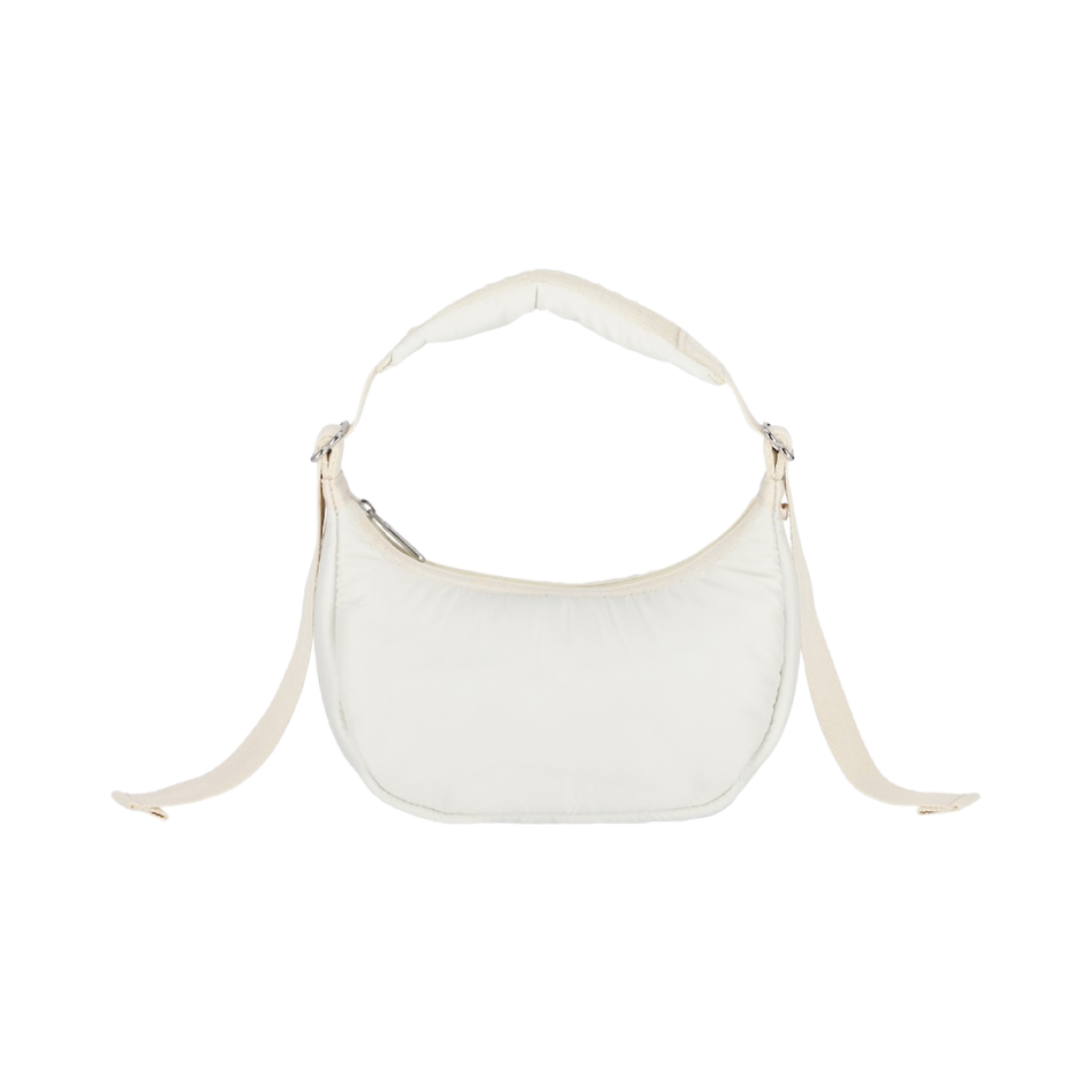 (W) 글로니 x 레스포색 미니 크레센트 호보 아이보리 프로스트((W) Glowny x Lesportsac Mini Crescent Hobo Ivory Frost)
