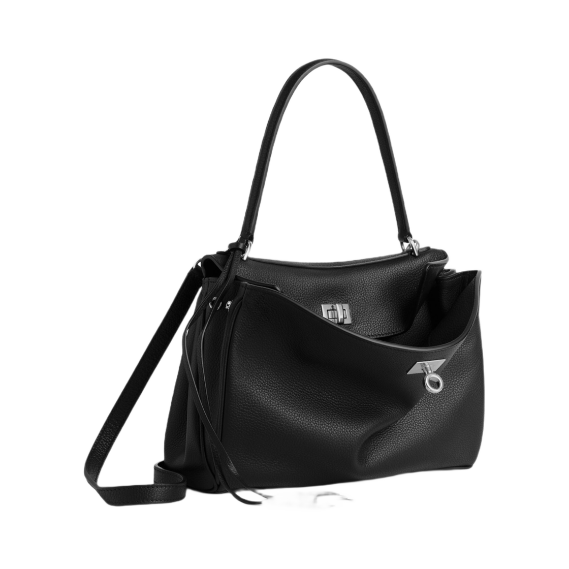 발렌시아가 로데오 핸드백 스몰 그레인드 카프스킨 블랙(Balenciaga Rodeo Handbag Small Grained Calfskin Black) - 2