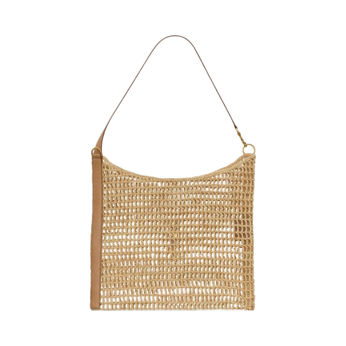 생로랑 옥살리스 라피아 크로셰 및 베지터블 태닝 레더 백 내츄럴 빈티지 브라운 골드(Saint Laurent Oxalis In Raffia Crochet And Vegetable Tanning Leather Bag Nature And Vintage Brown Gold) - 2