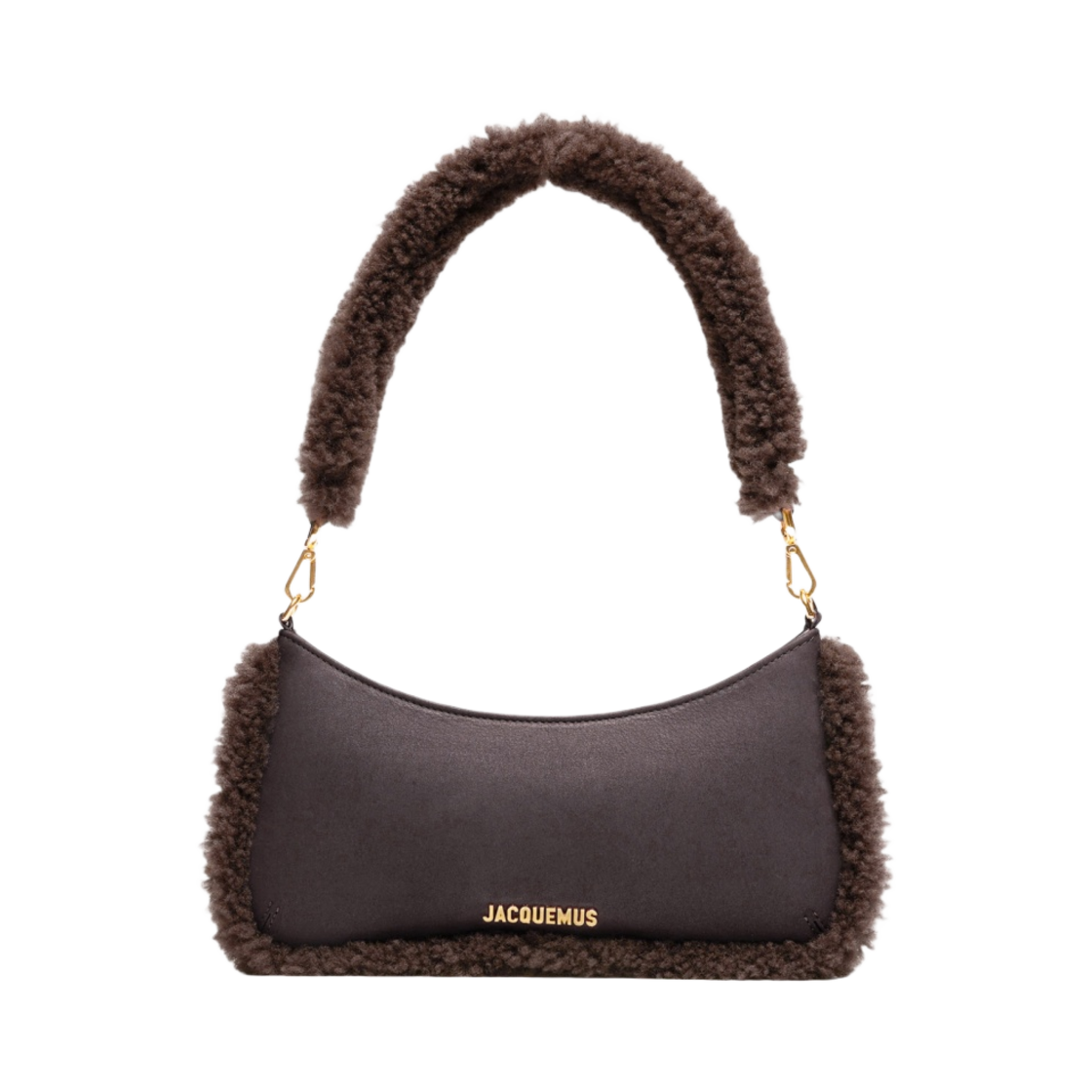 자크뮈스 르 비주 두 셔링 숄더백 다크 브라운(Jacquemus Le Bisou Doux Shearling Shoulder Bag Dark Brown) - 1