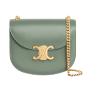 Celine Teen Chain Besace Triomphe in Shiny Calfskin Laurel