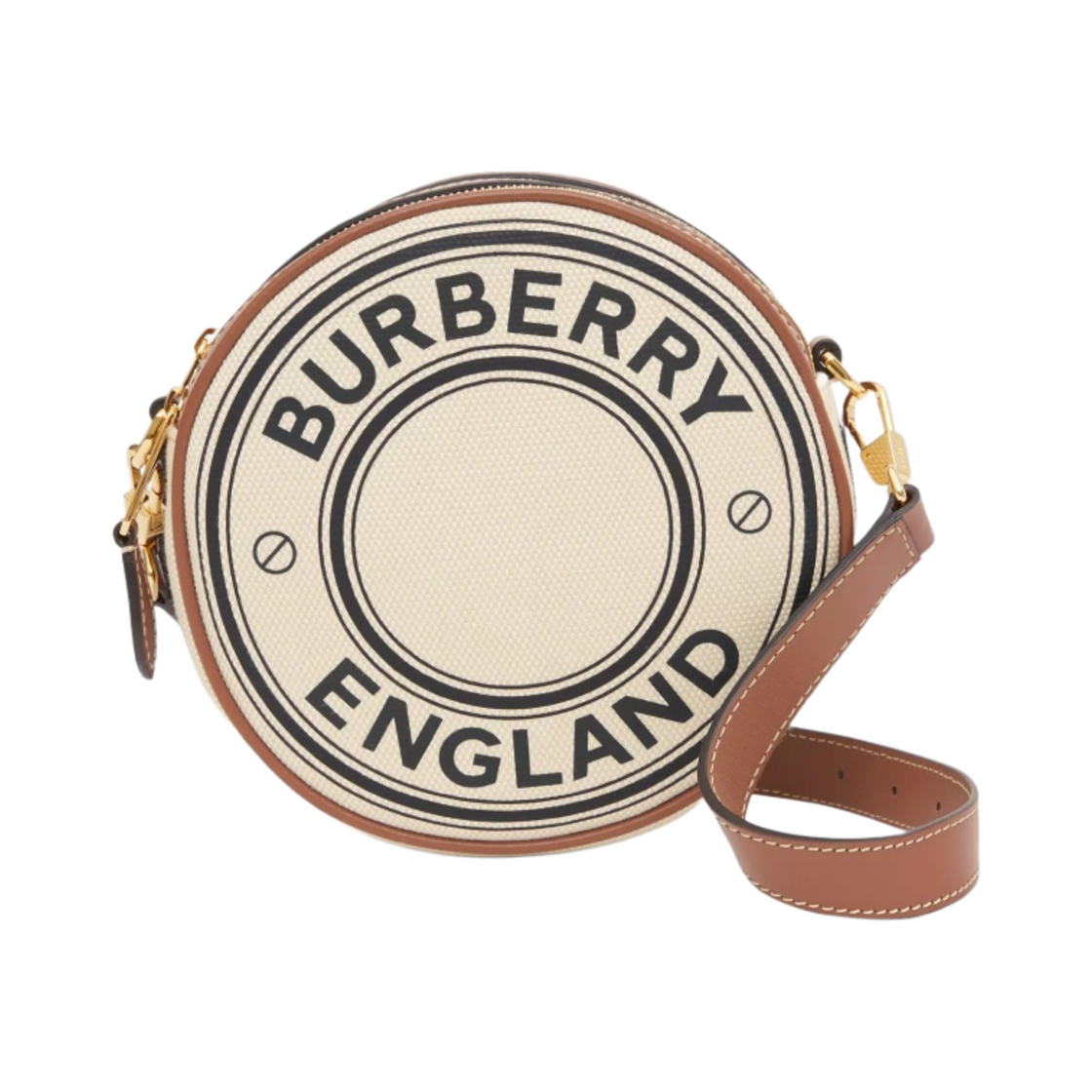 버버리 로고 그래픽 캔버스 앤 레더 루이스백 내츄럴 탄(Burberry Logo Graphic Canvas and Leather Louise Bag Natural Tan)