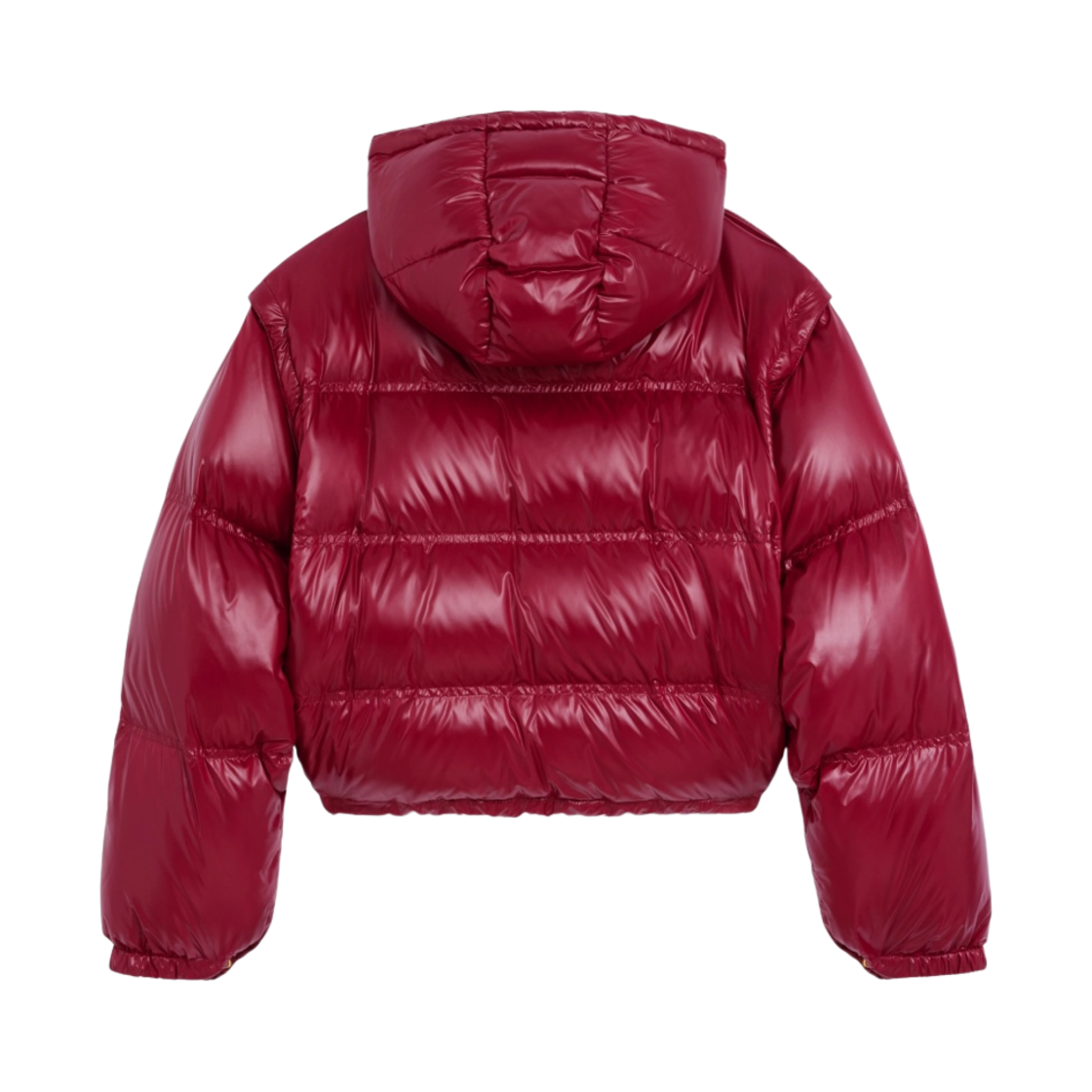 (W) 셀린느 라이트웨이트 나일론 크롭 트리옹프 다운 자켓 라이트 버건디((W) Celine Cropped Triomphe Down Jacket in Lightweight Nylon Light Burgundy) - 2