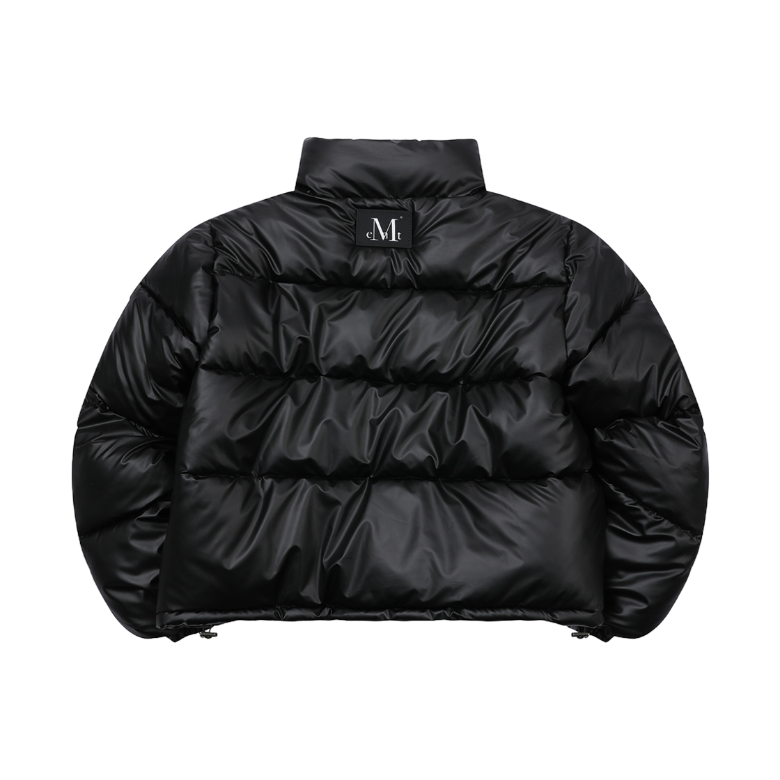 무센트 샤니 레더 와펜 글로시 크롭 패딩 블랙(MUCENT Shannie Leather Wapen Glossy Crop Padding Black)