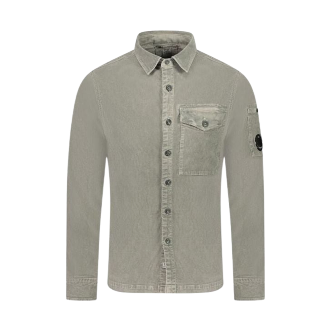 17CMSH160A006410O359 C.P. Company Corduroy Lens Buttoned Shirt Walnut Beige - 24FW