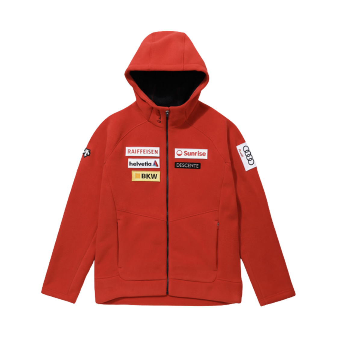 SP323SKT98 Descente Swiss Ski Bonding Fleece Jacket Red
