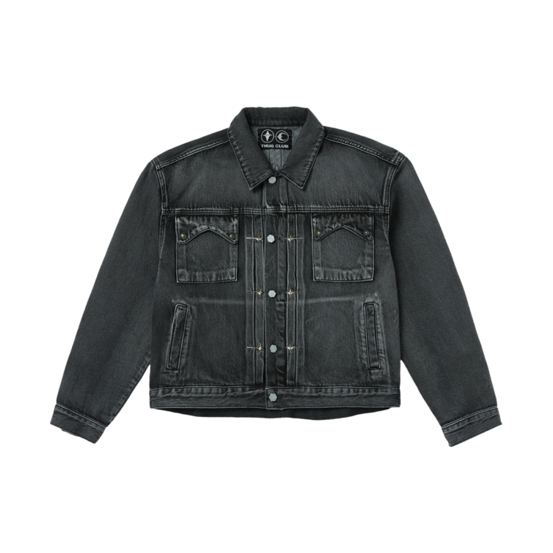 - Thug Club Claw Denim Jacket Black