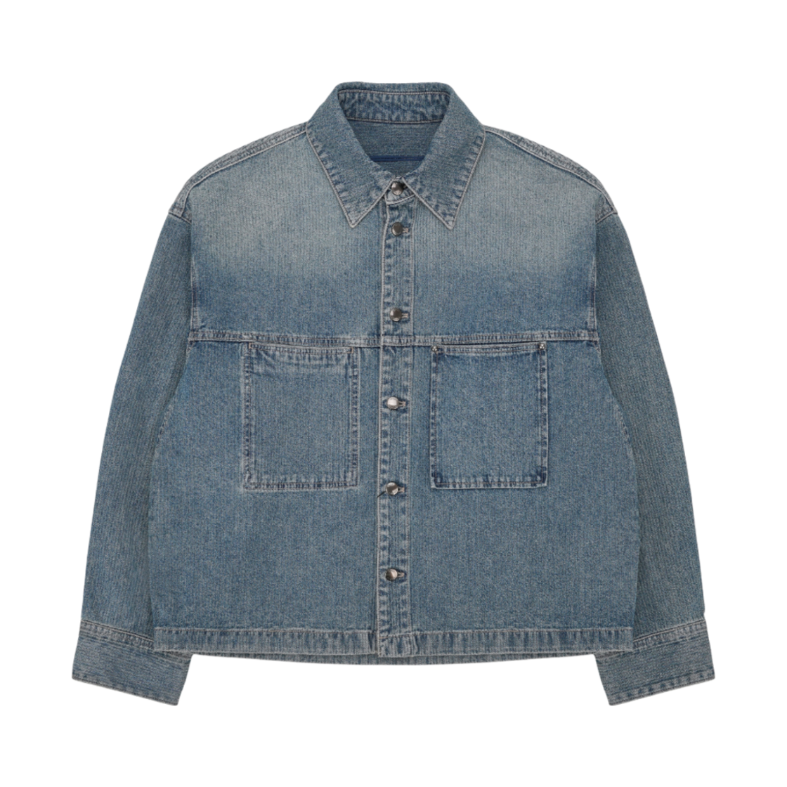 W243SH20993L Wooyoungmi Corduroy Denim Shirt Blue - 24FW