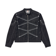 True Religion Defender Denim Jacket Raw Indigo