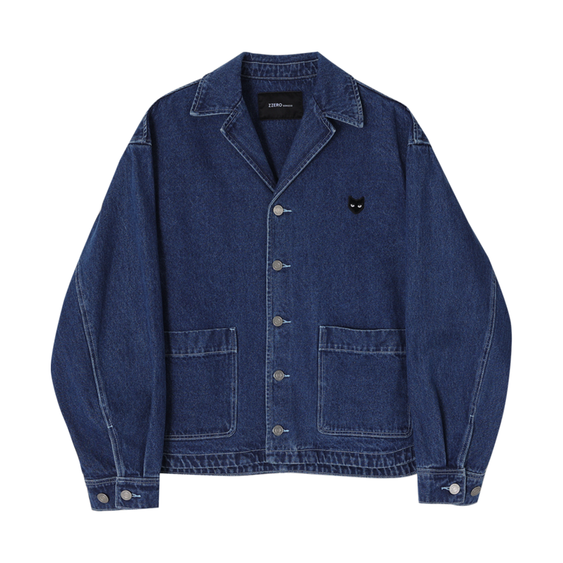 SH2JP822BL Songzio Zzero Open Collar Denim Jumper Blue