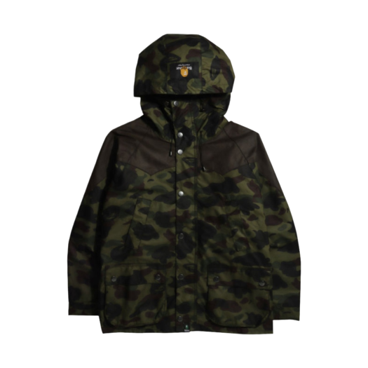 - BAPE x Barbour 1st Camo Bedale Snowboard Jacket Army Green