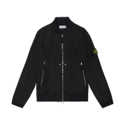 Stone Island 4100019 Nylon Metal Watro-TC in Econyl Bomber Jacket with Light Water and Wind Resistance Black - 25SS