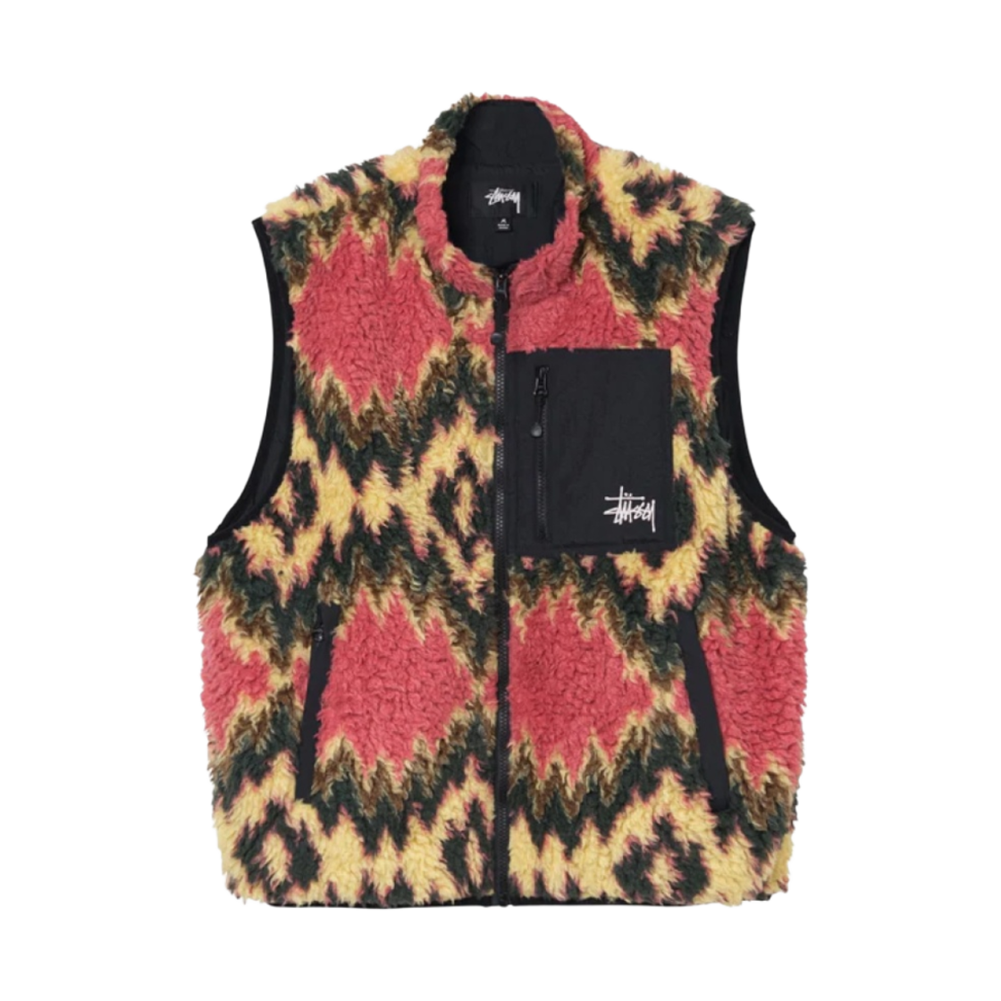 스투시 필모어 쉐르파 베스트 머스타드(Stussy Fillmore Sherpa Vest Mustard) - 1