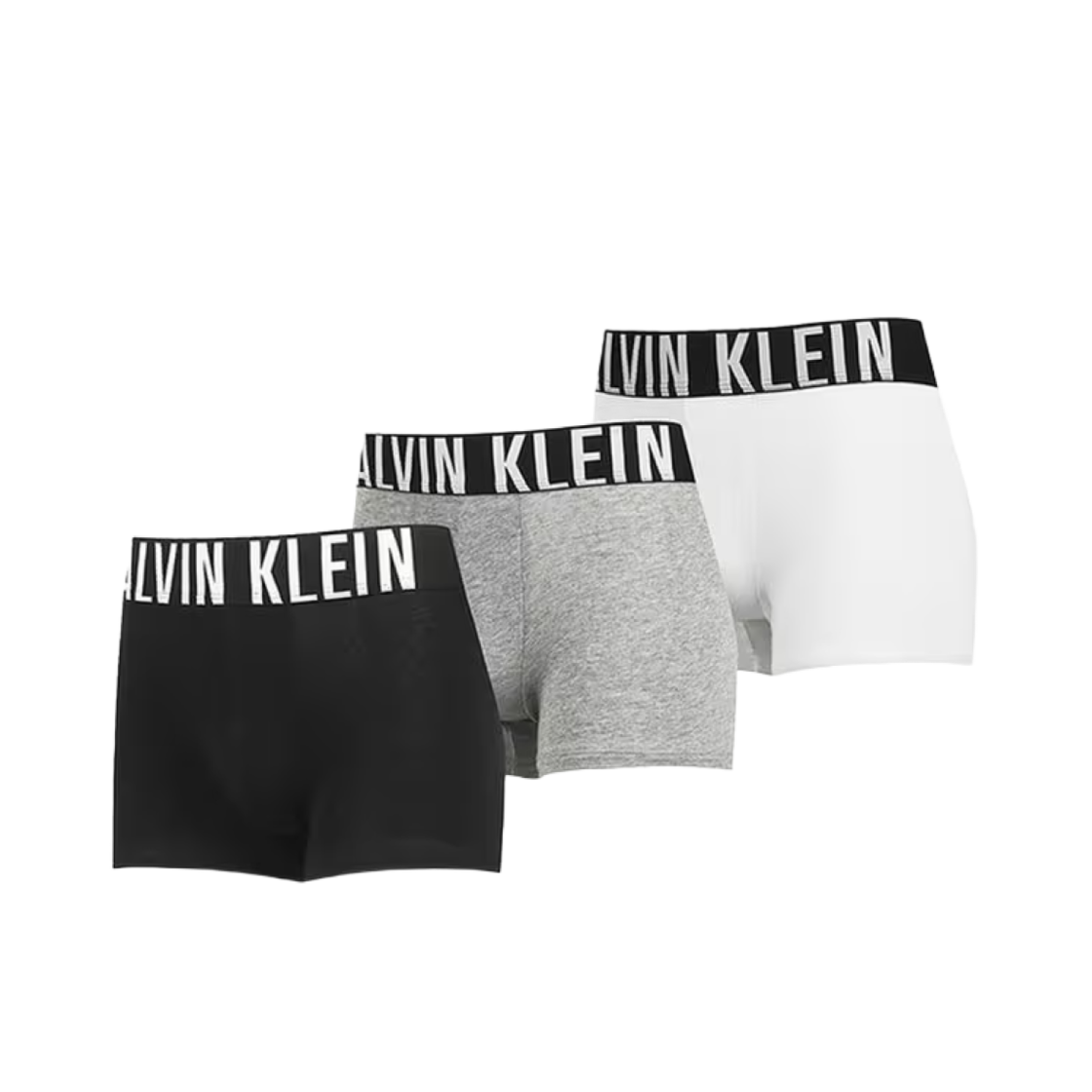 B3608AMP1 Calvin Klein Intense Power Cotton 3-pack Trunk Black Grey Heather White