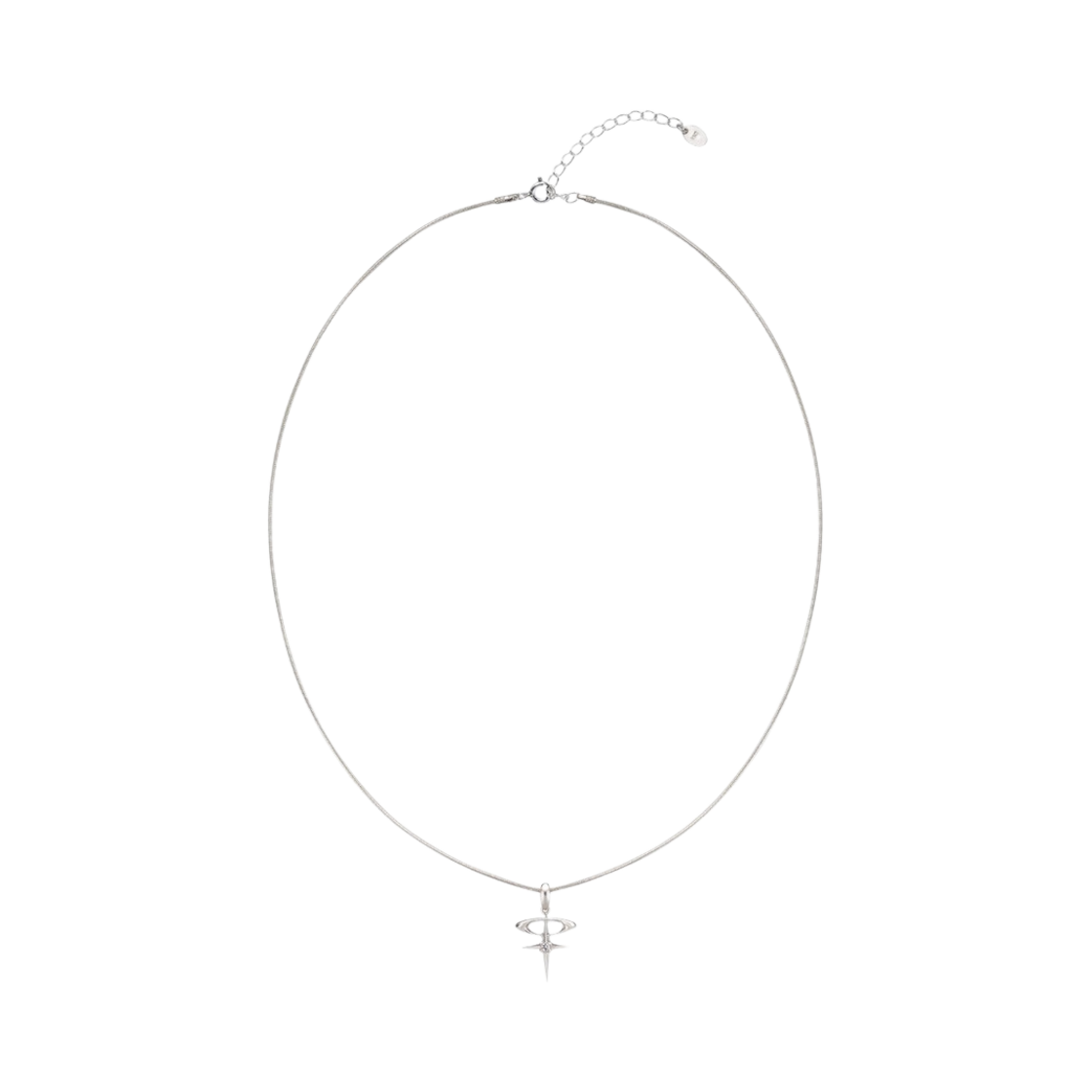 티스 로고 쥬얼 네클리스 화이트 토파즈(Teeth Logo Jewel Necklace White Topaz)