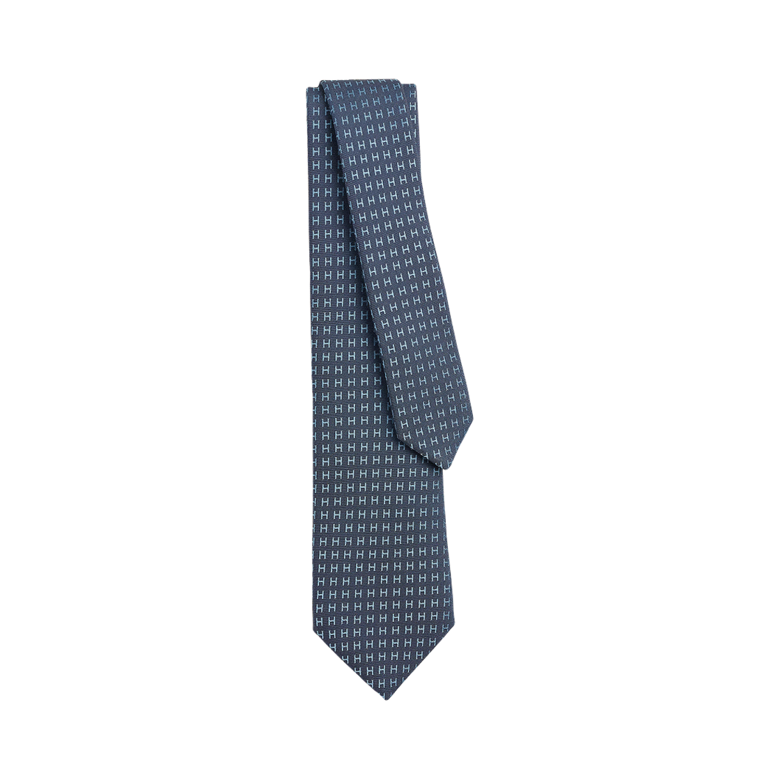 에르메스 파코네 H 비콜로흐 타이 마린 블루(Hermes Faconnee H Bicolore Tie Marine Bleu)