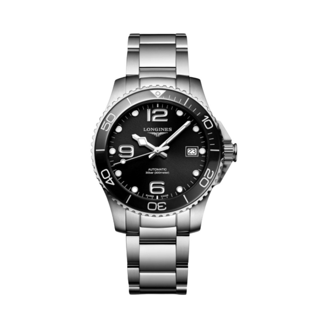 론진 하이드로콘퀘스트 오토매틱 39mm 스테인리스 스틸 블랙(Longines Hydroconquest Automatic 39mm Stainless Steel Black)
