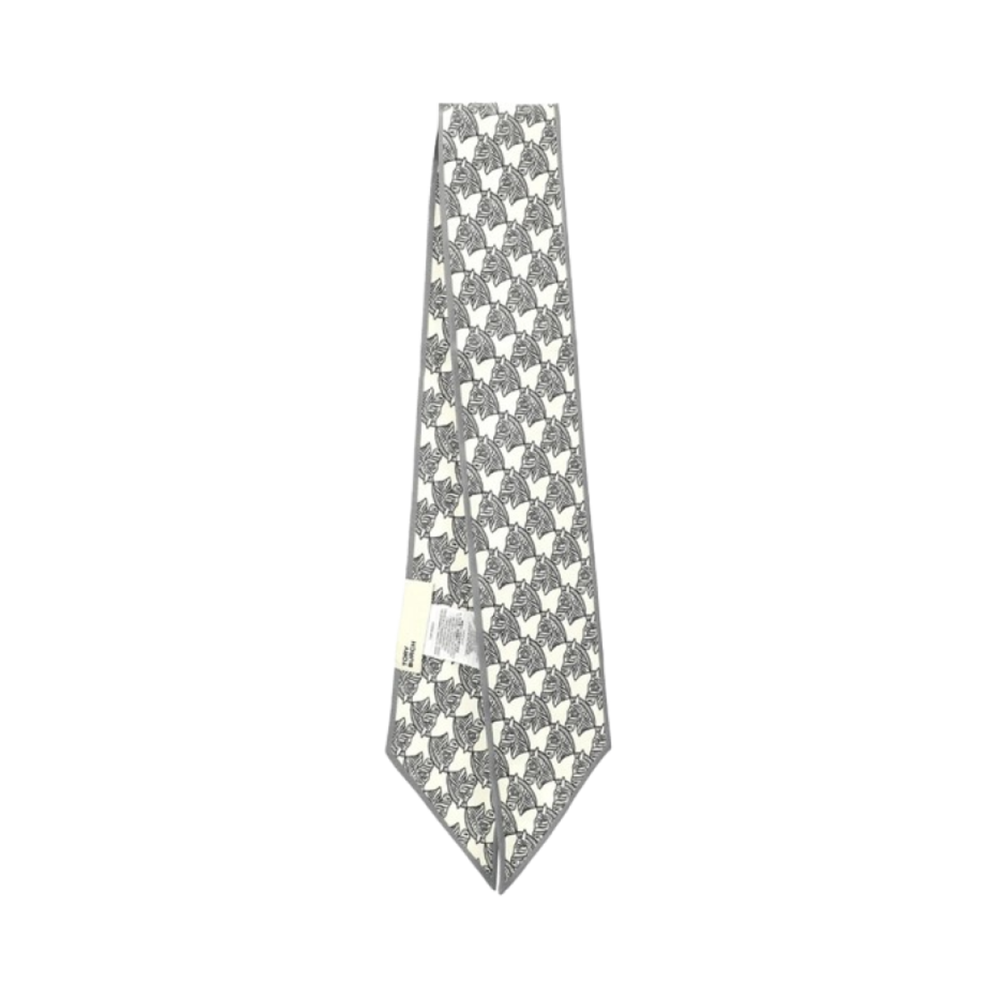 (W) 토리버치 미니 지브라 리본 타이 화이트((W) Tory Burch Mini Zebra Ribbon Tie White) - 1