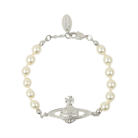 VNTCJW1008/61030001-02P131 Vivienne Westwood Mini Bas Relief Bracelet Silver