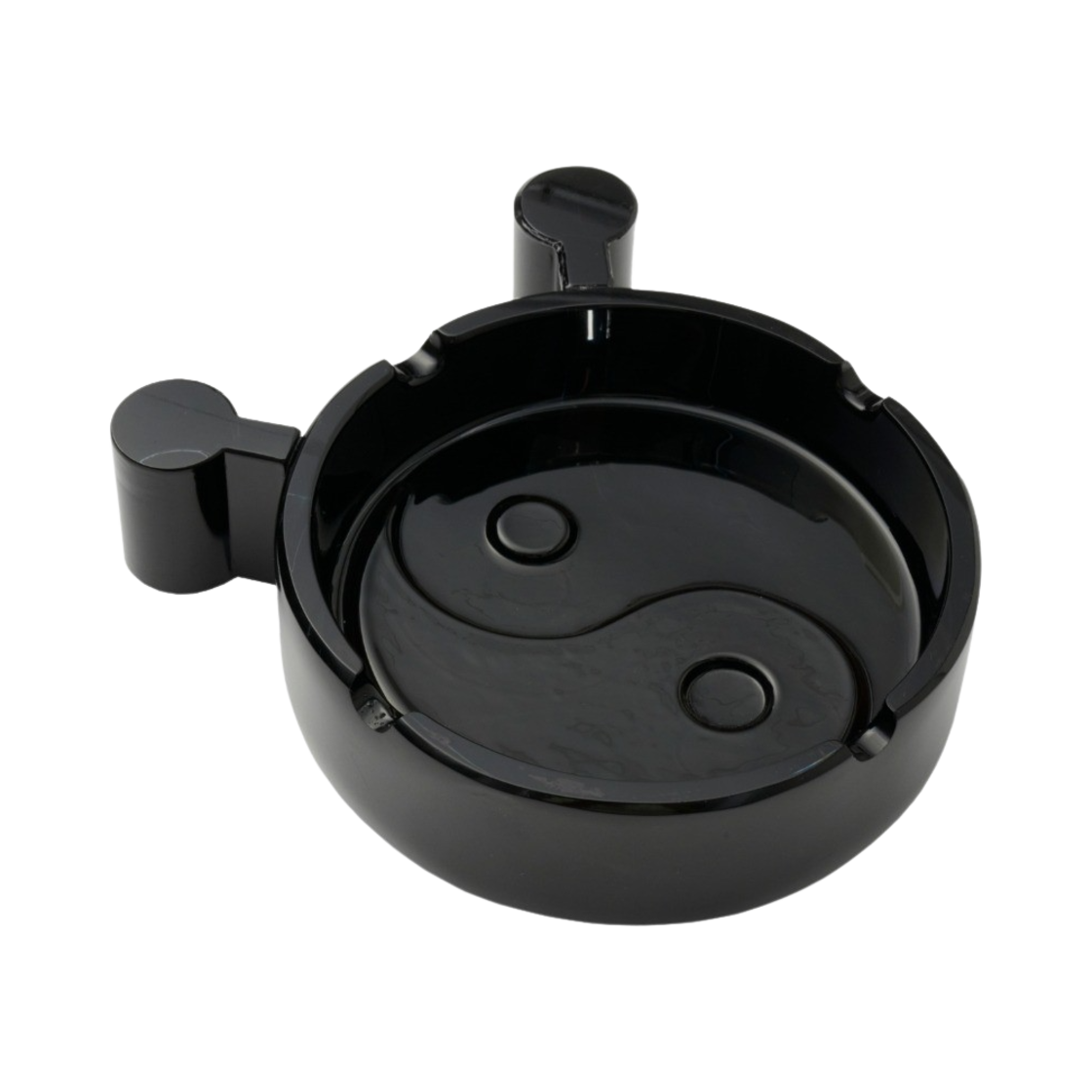 VH2DFUAB93ABK Thevinylhouse Ying Yang Ashtray Black
