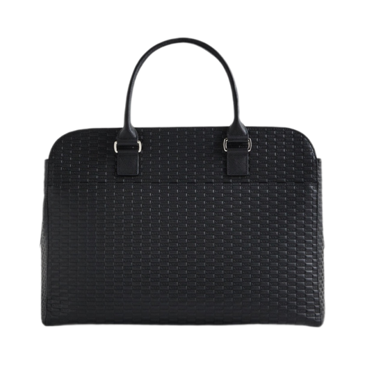 KHM040065-001 Kith Document Bag in Monogram Saffiano Leather Black