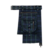 Vacant Archive Bajess Layered Skirt Belt Check Blue